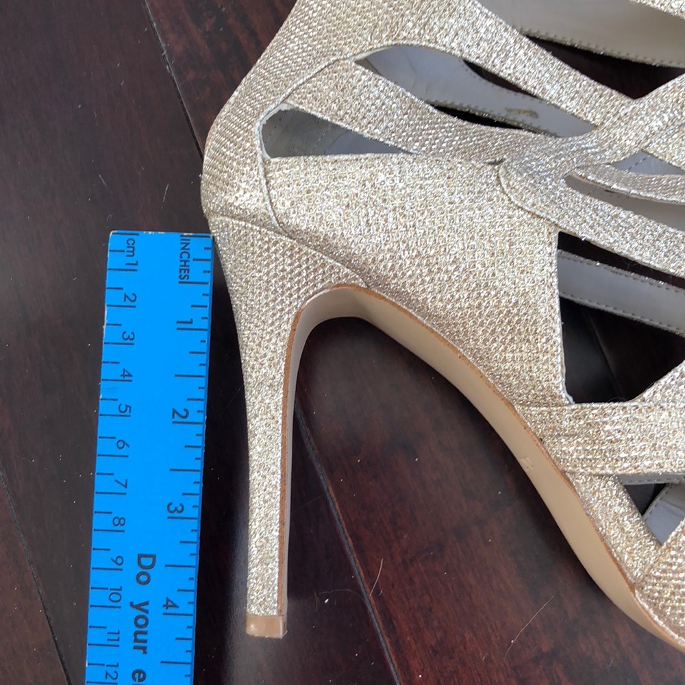 ALDO Sparkly Light Gold High Heels - Picture 8 of 8